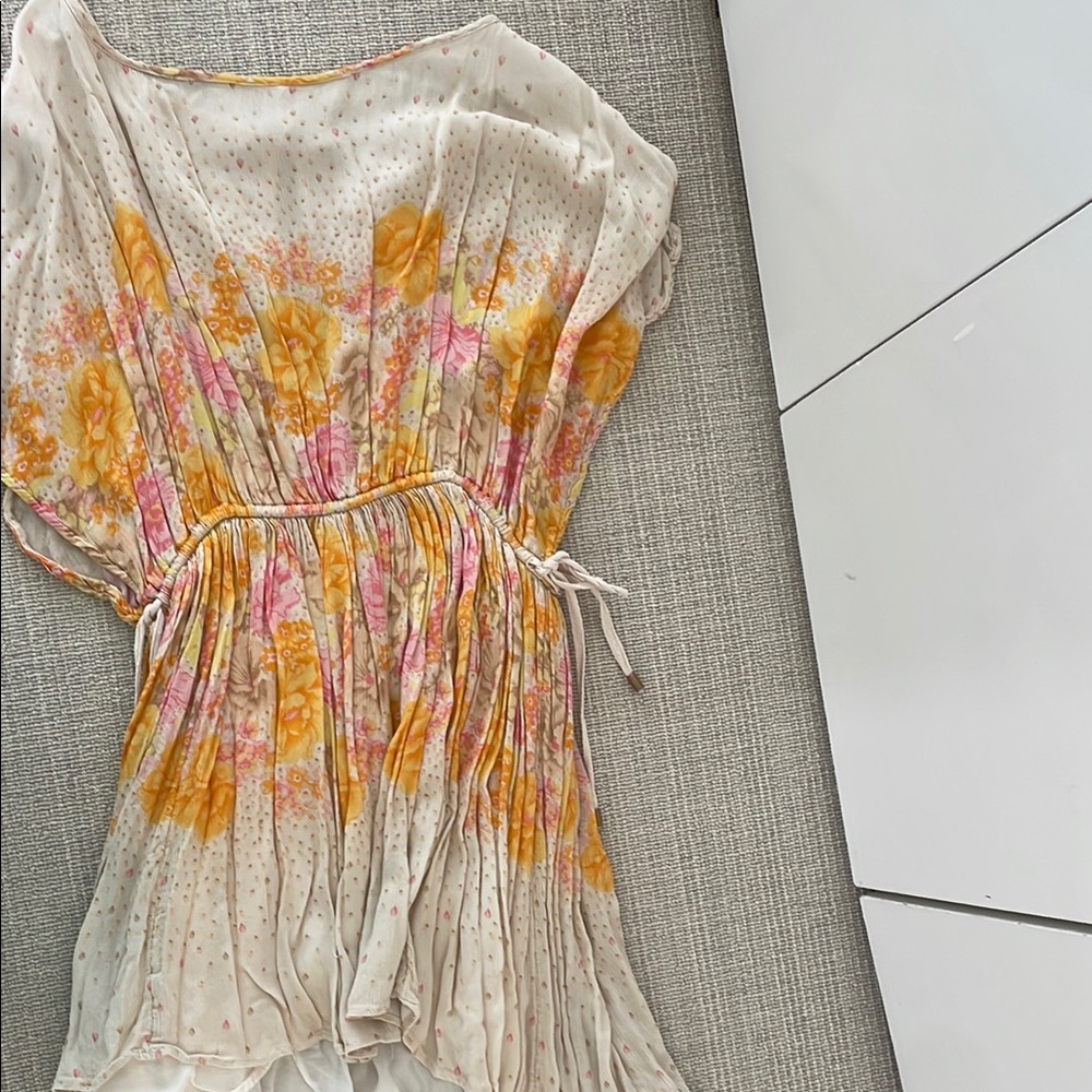 Free People Orange and Pink dress